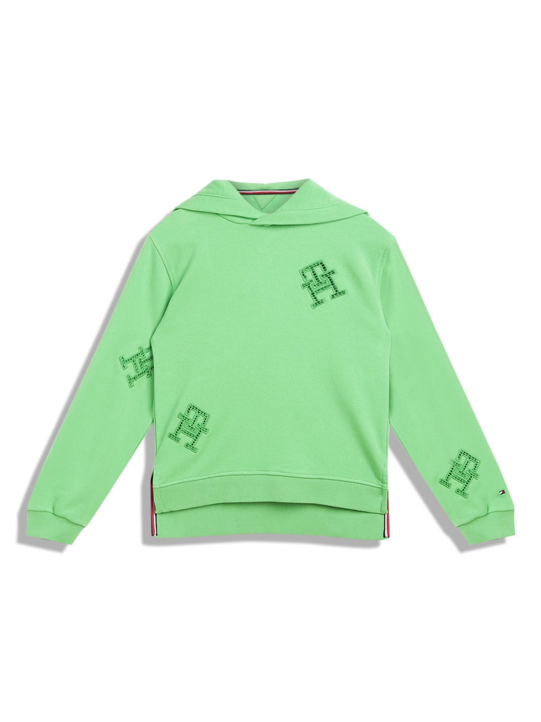 

Tommy Hilfiger Girls Conversational Printed Hooded Sweatshirt, Green