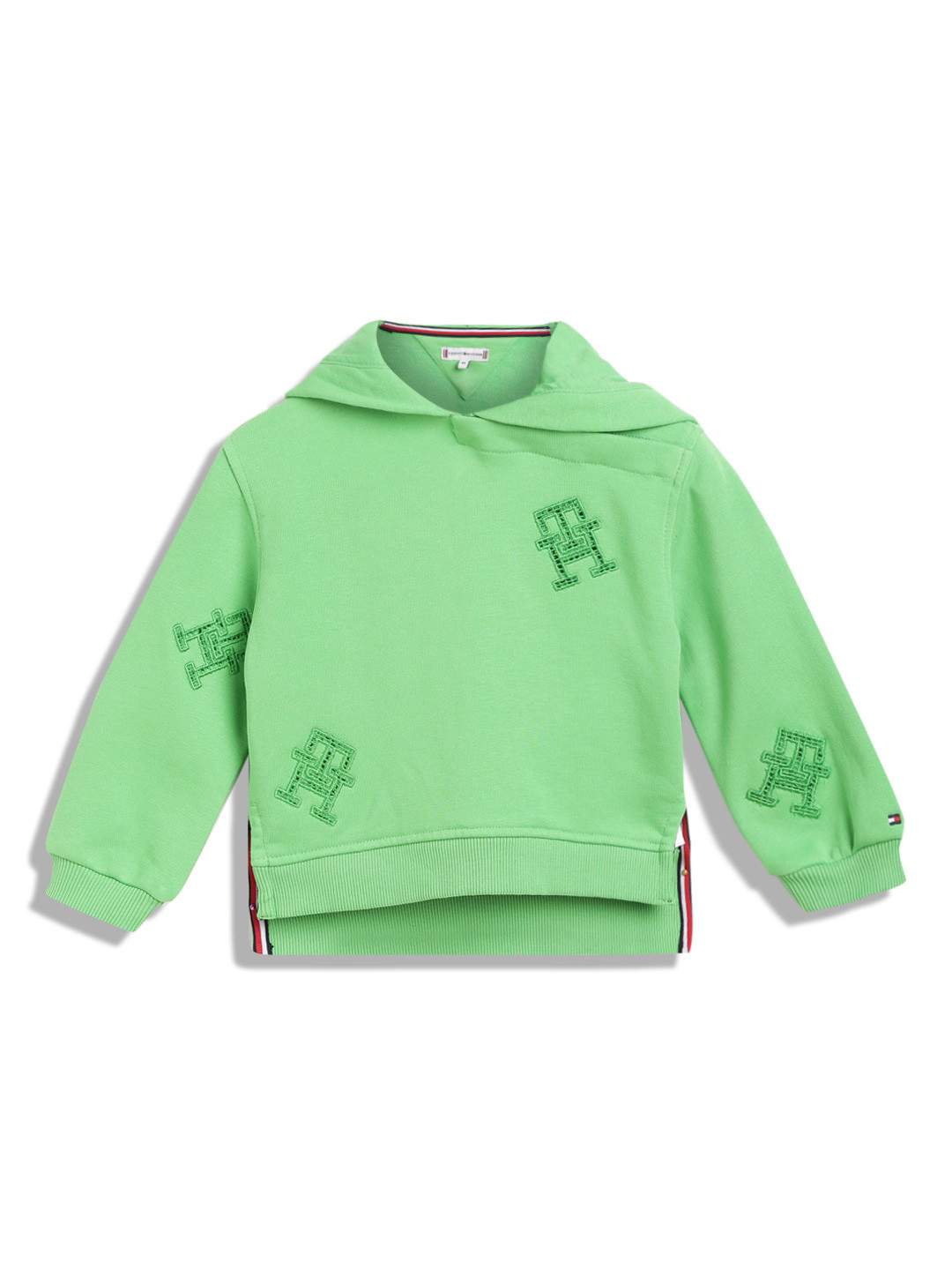 

Tommy Hilfiger Girls Conversational Printed Hooded Sweatshirt, Green