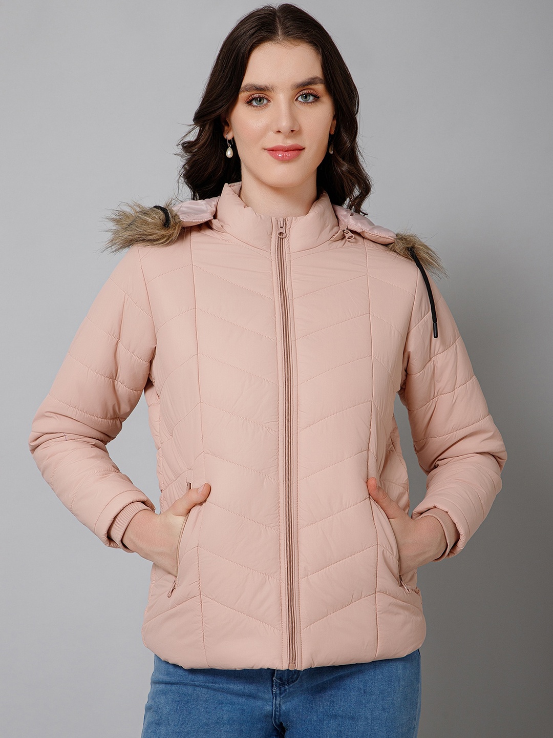 

Cantabil Hooded Lightweight Parka Jacket, Peach