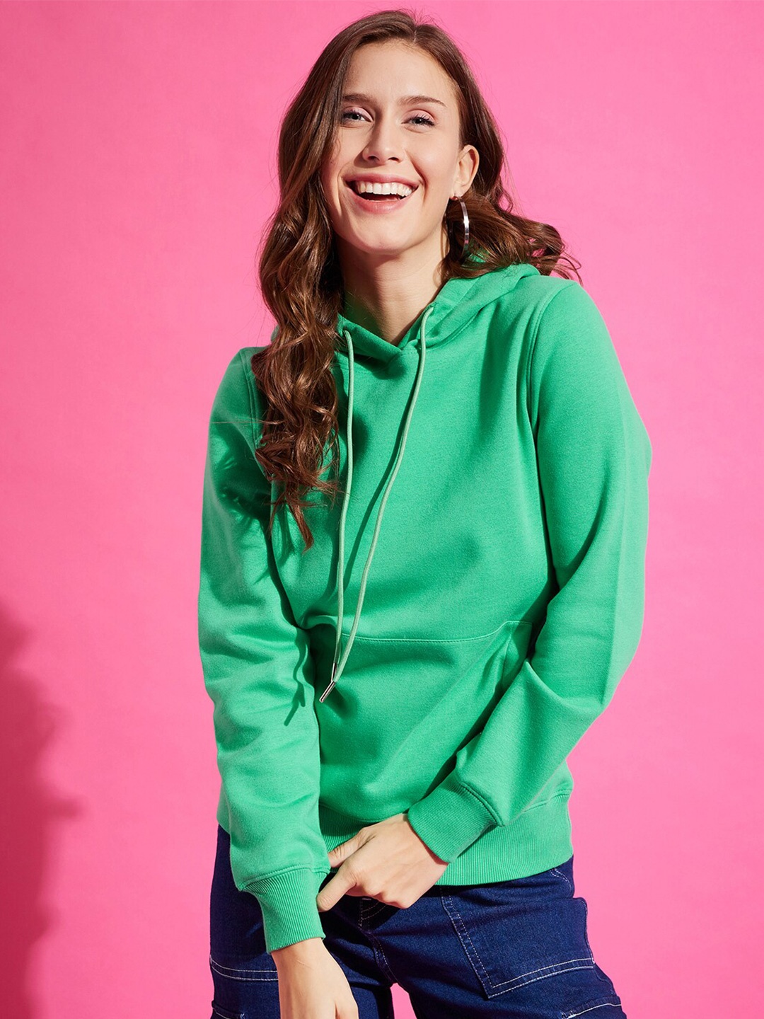 

98 Degree North Hooded Fleece Pullover, Sea green