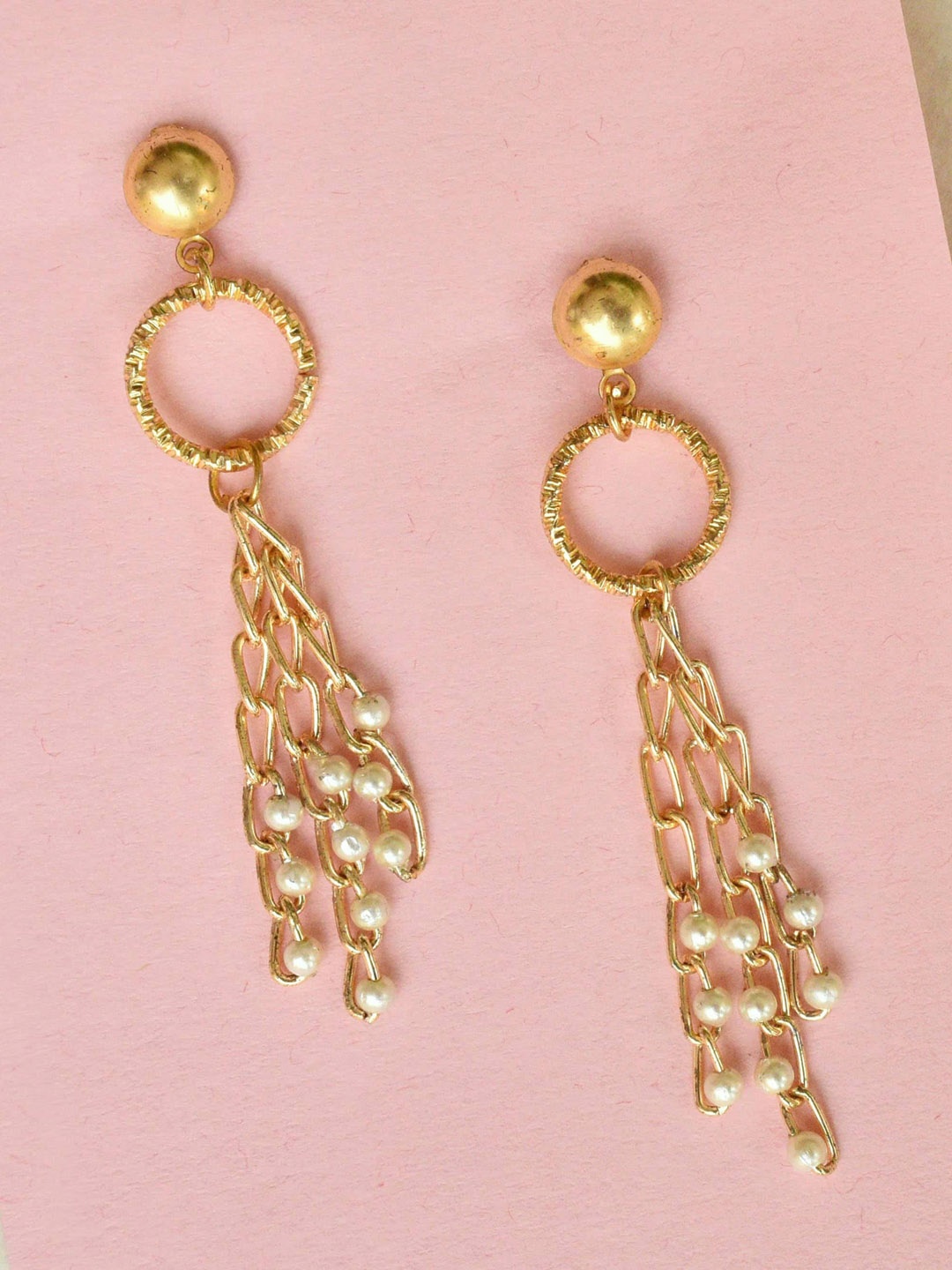 

BeAbhika Contemporary Drop Earrings, Gold