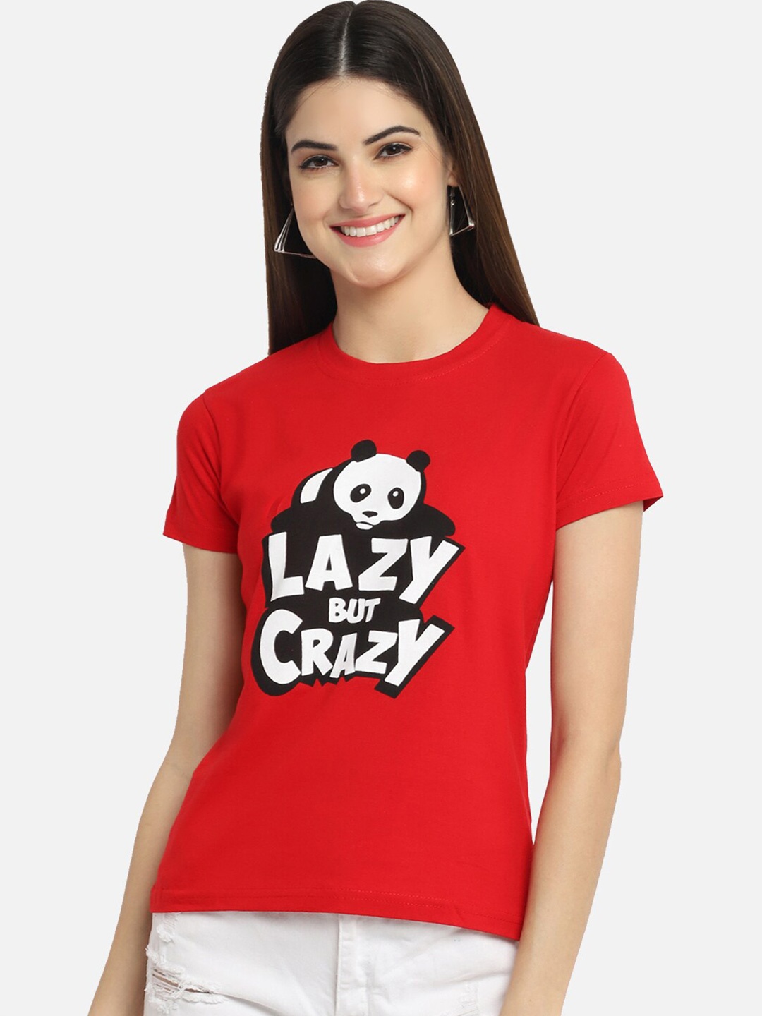 

BAESD Typography Printed Cotton T-shirt, Red