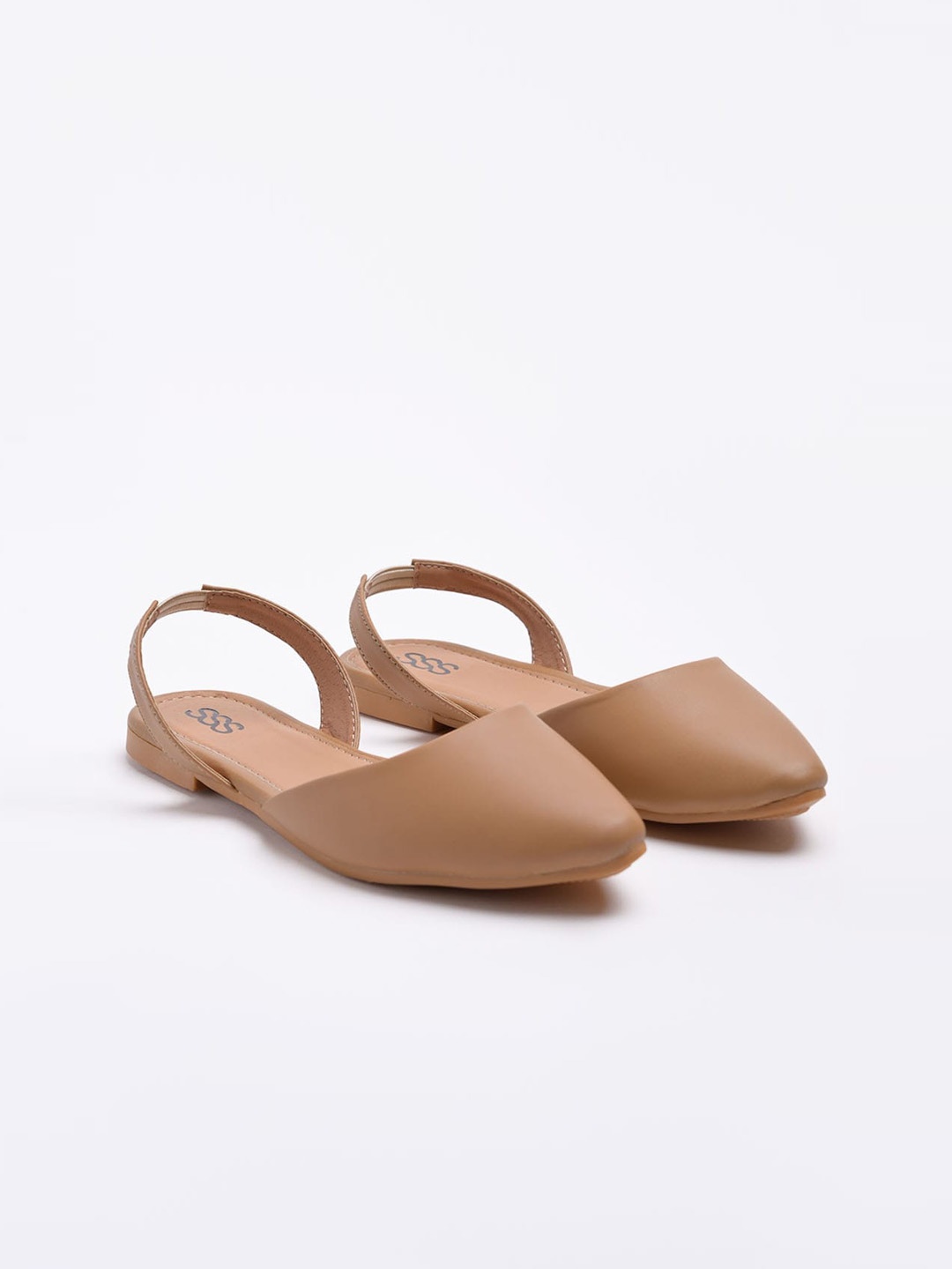 

Street Style Store Pointed Toe Sling Back Mules, Camel brown