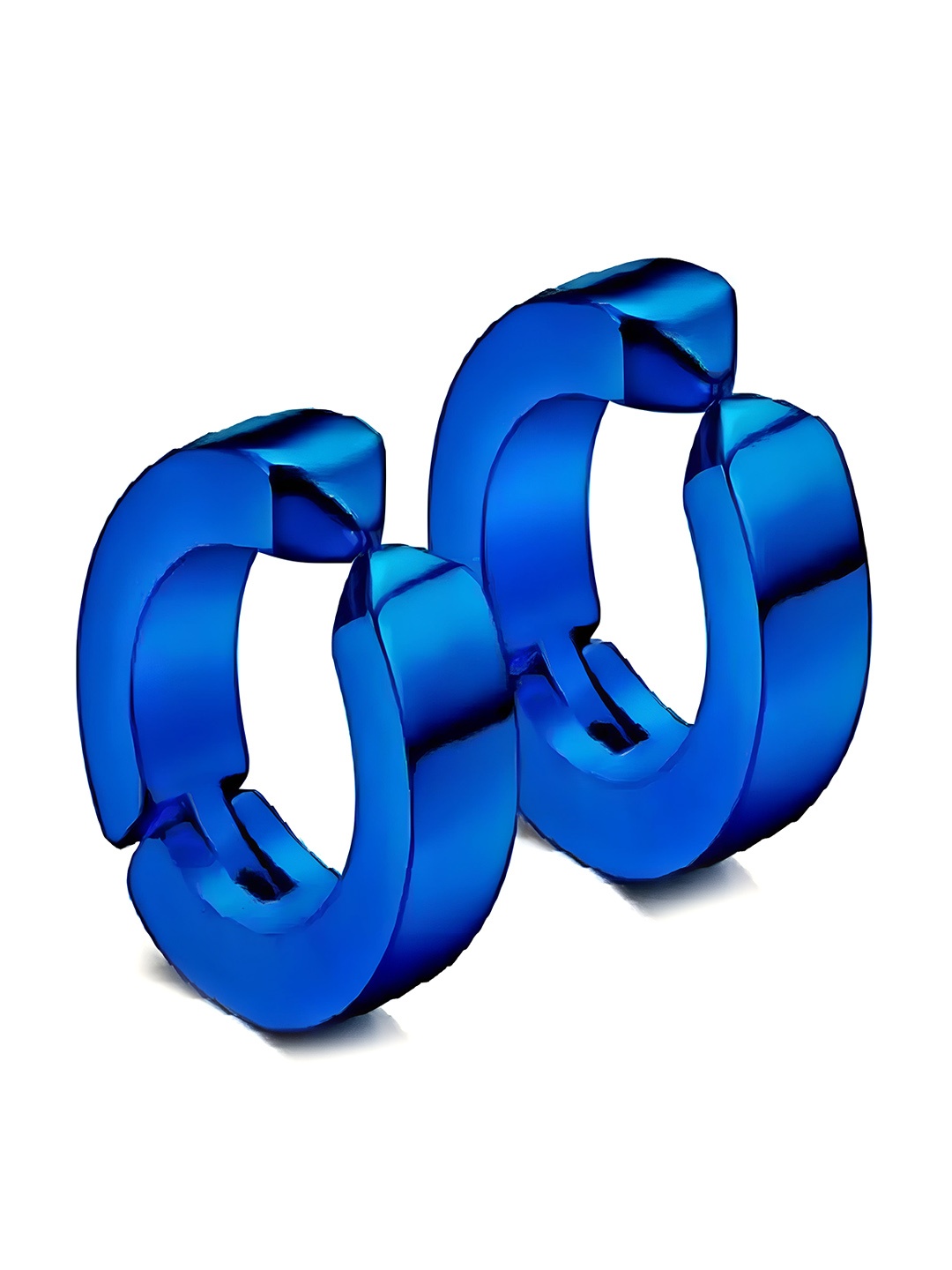 

KARISHMA KREATIONS Unisex Contemporary Hoop Earrings, Blue
