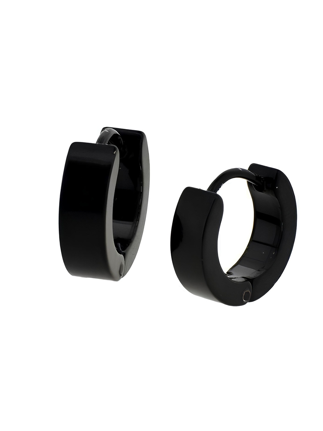 

KARISHMA KREATIONS Contemporary Half Hoop Earrings, Black