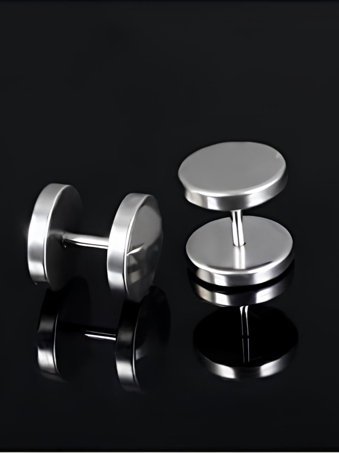 

KARISHMA KREATIONS Silver-Plated Contemporary Stud Earrings