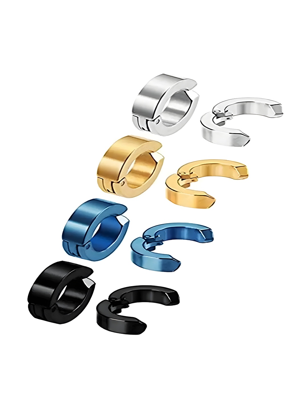 

KARISHMA KREATIONS Set Of 4 Gold-Plated Contemporary Hoop Earrings