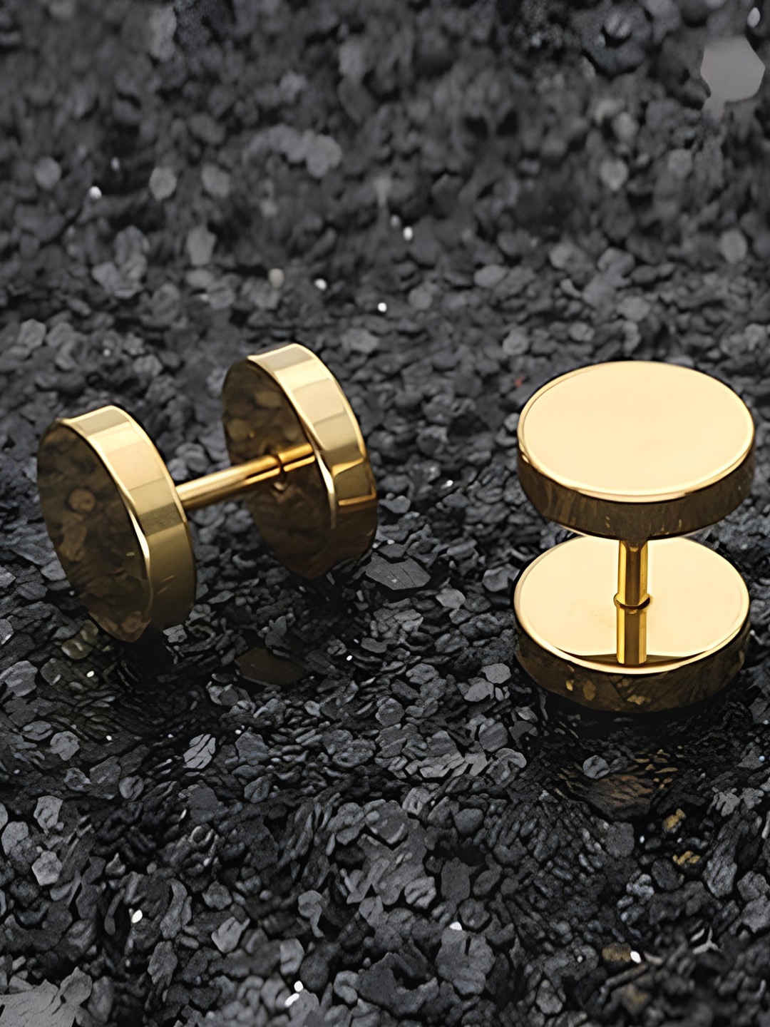 

KARISHMA KREATIONS Set Of 2 Gold Plated Contemporary Studs Earrings