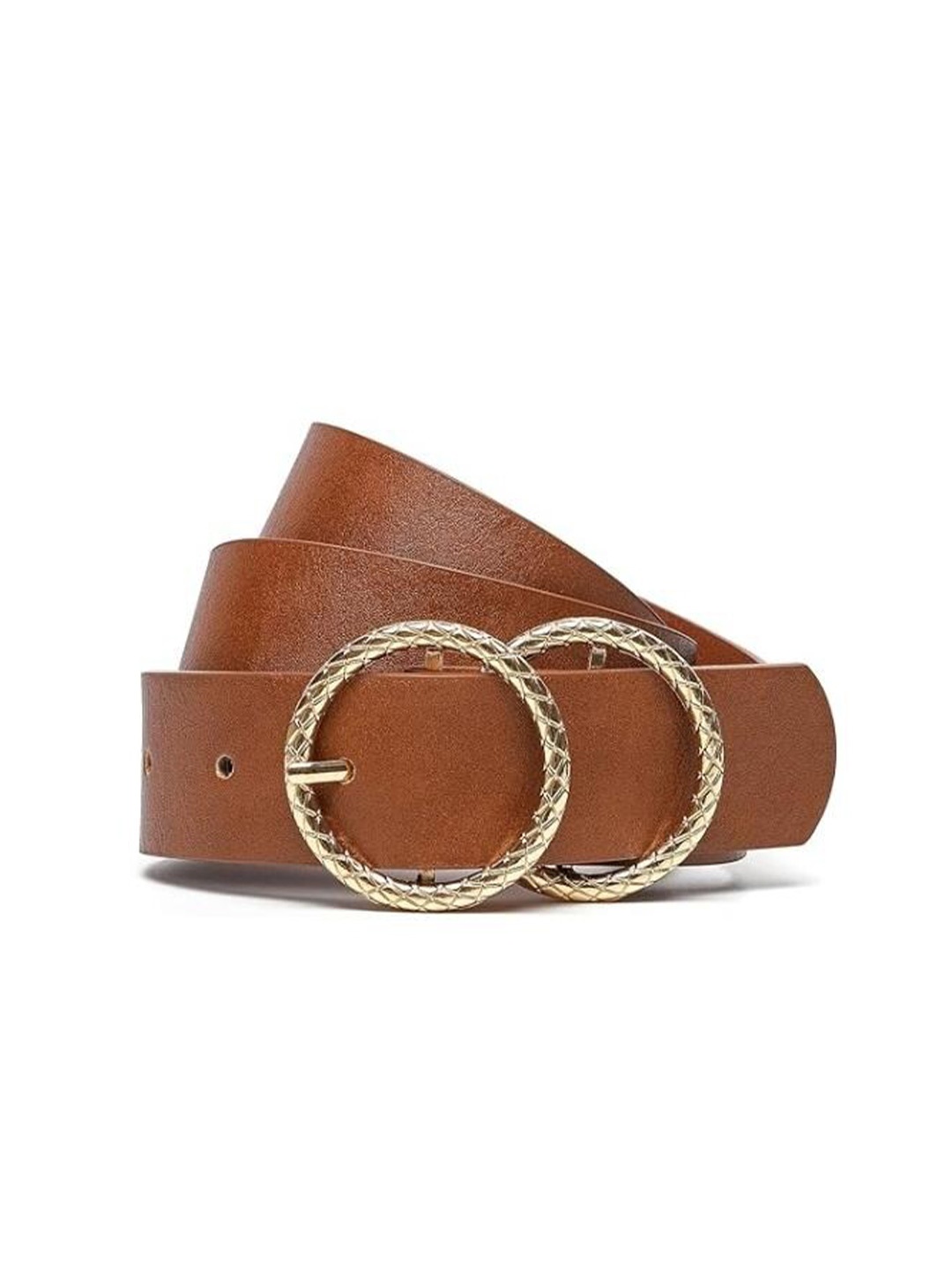 

Lulala Women Textured Adjustable Belt, Brown