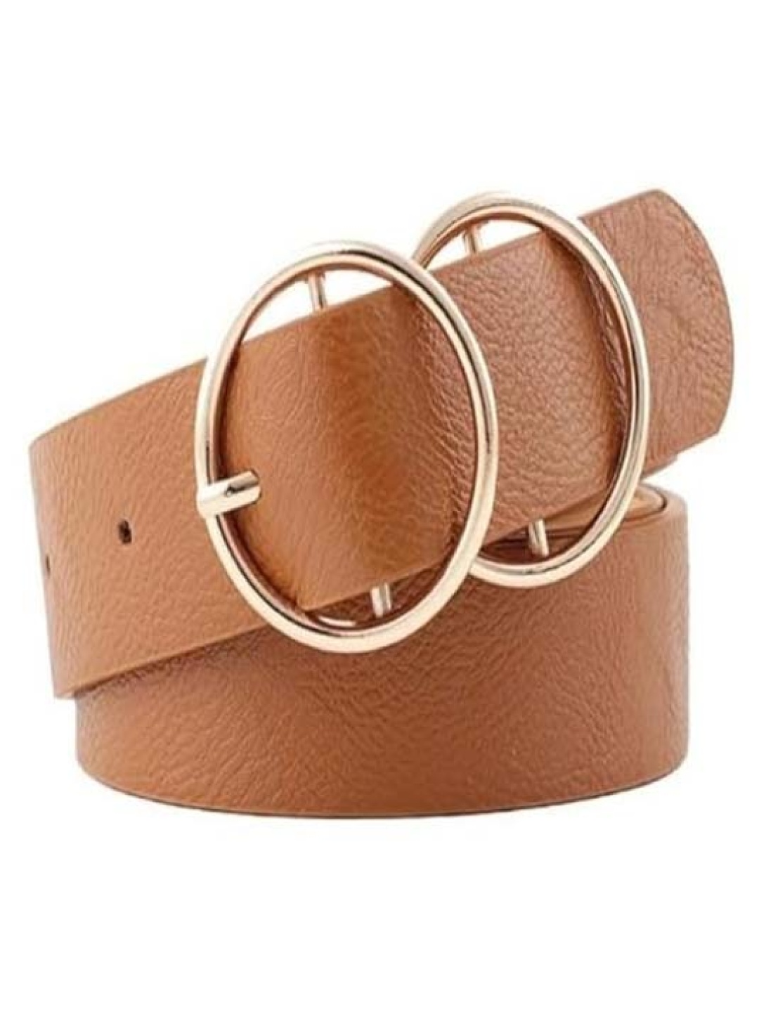 

Lulala Women Textured Slim Belt, Brown