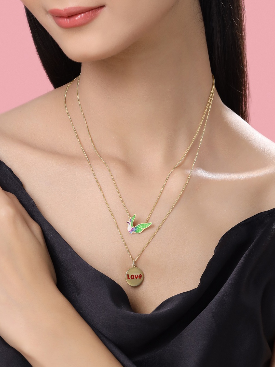 

Kicky And Perky Sterling Silver Gold-Plated Necklace