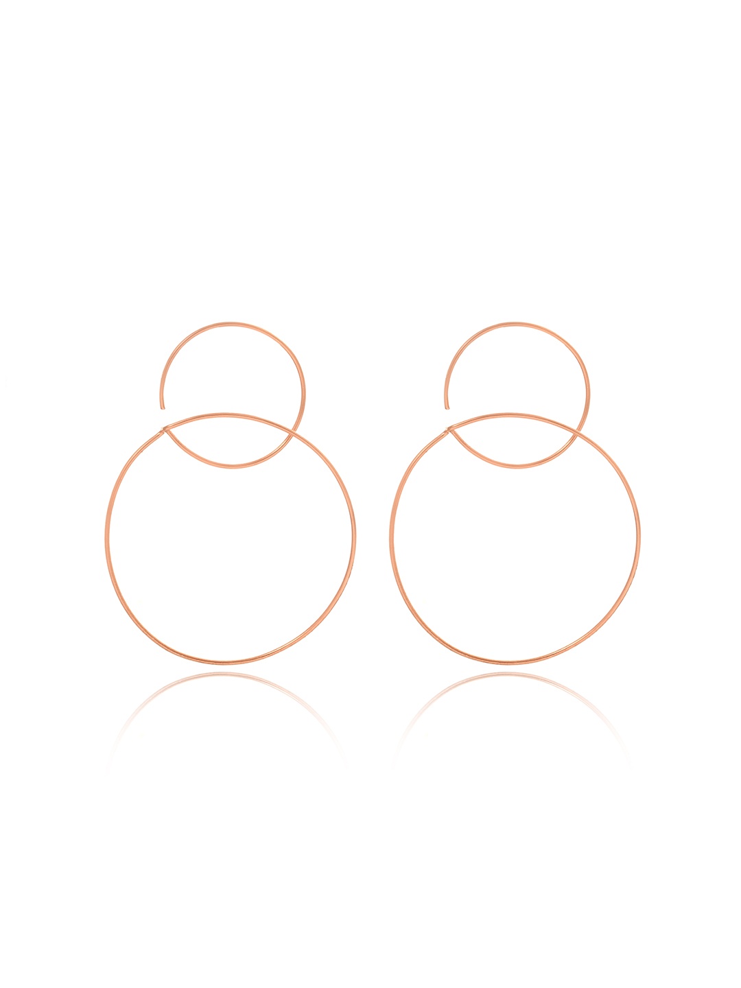 

Kicky And Perky 925 Sterling Silver Rose Gold-Plated Circular Hoop Earrings