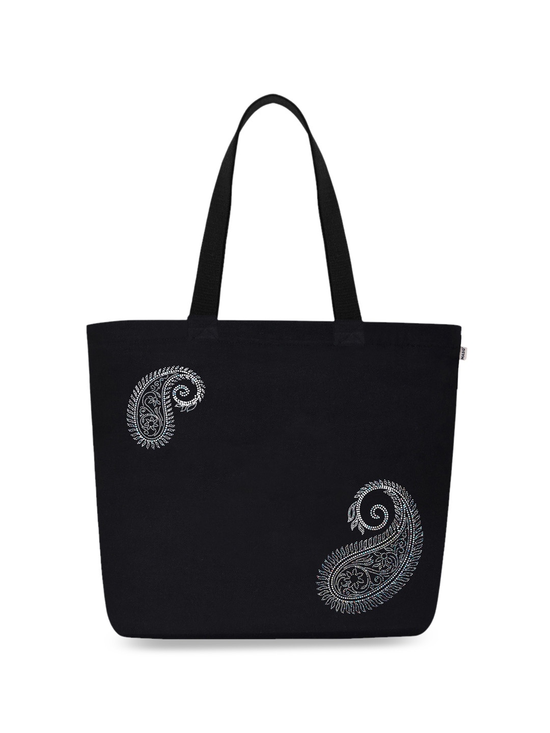 

MASQ Embellished Structured Tote Bag, Black