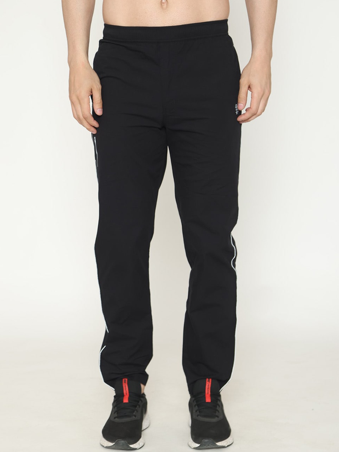 

Bonjour Men Mid-Rise Cotton Track Pant, Black