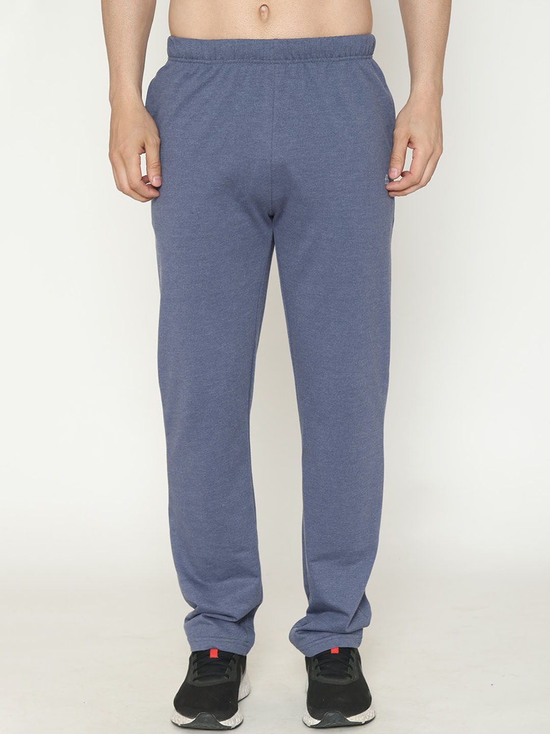 

Bonjour Men Mid Rise Cotton Track Pant, Navy blue