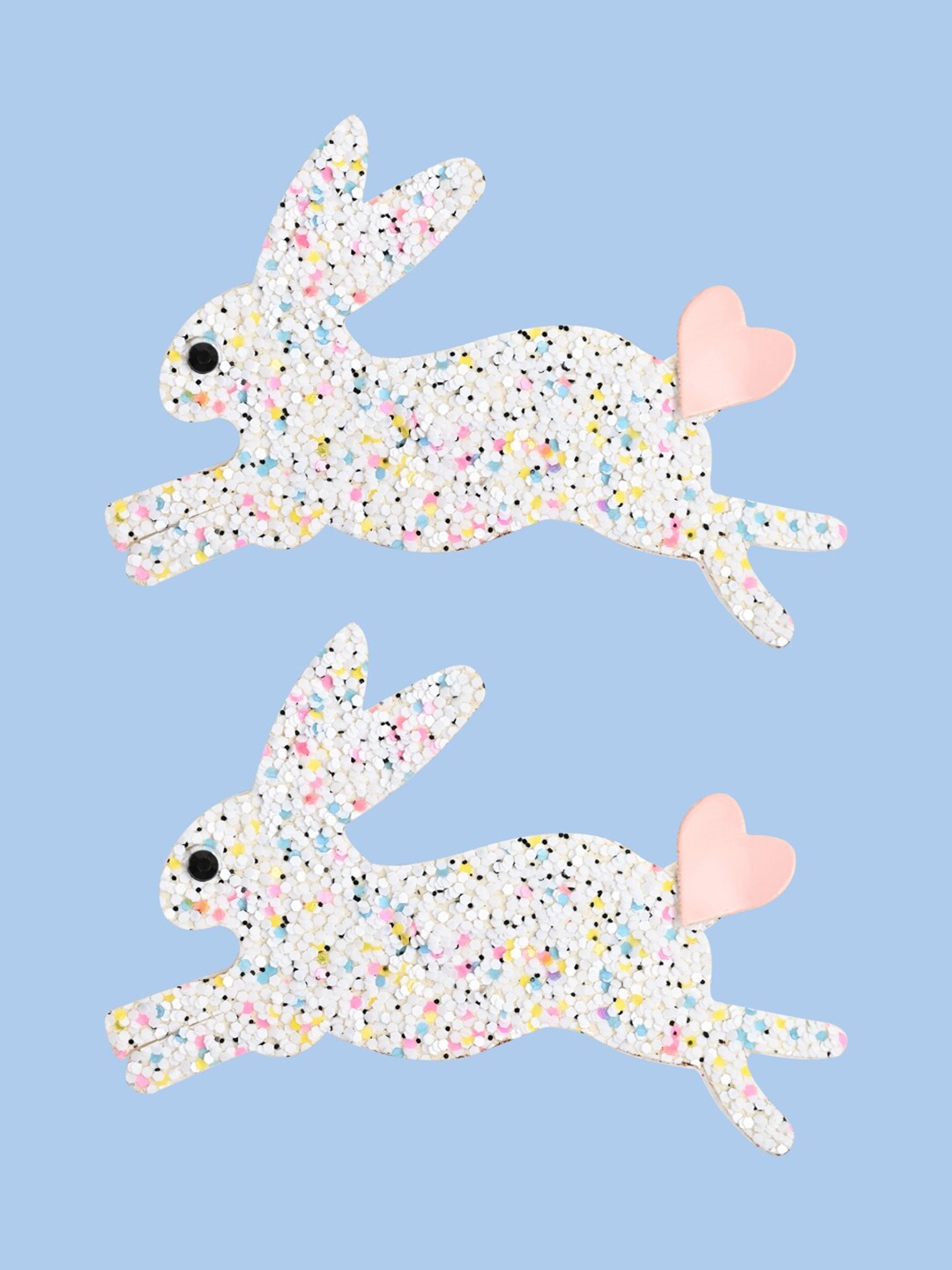 

Aye Candy Girls Set Of 2 Embellished Alligator Hair Clip, White