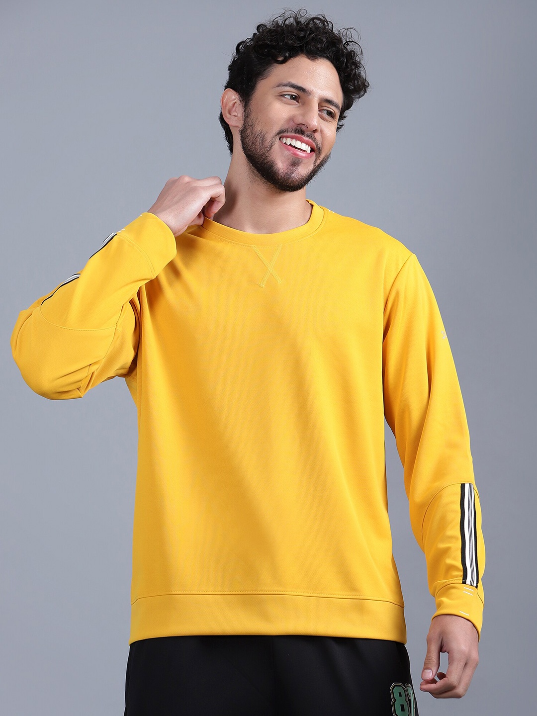 

Shiv Naresh Round Neck Rapid Dry Pullover Sweatshirt, Yellow