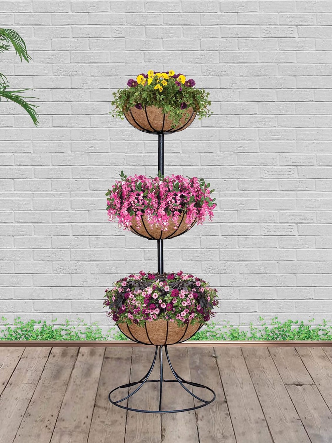 

Garden Deco Brown 3-Tier Flower Fountain Planters