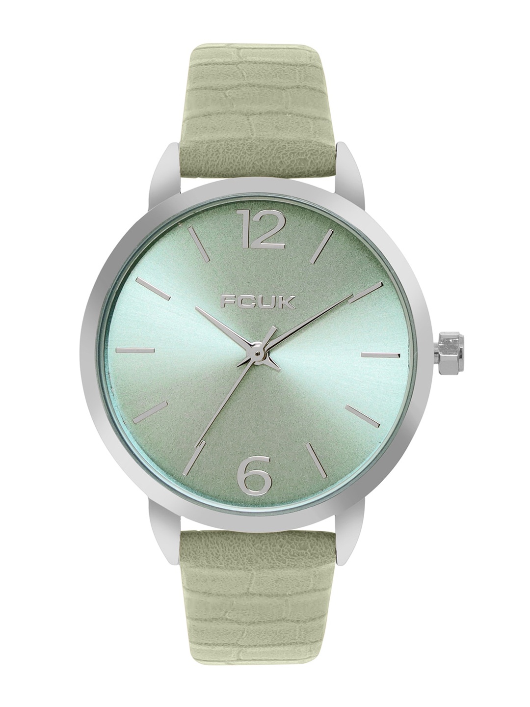 

FCUK Women Textured Leather Straps Analogue Watch FK00030C, Sea green