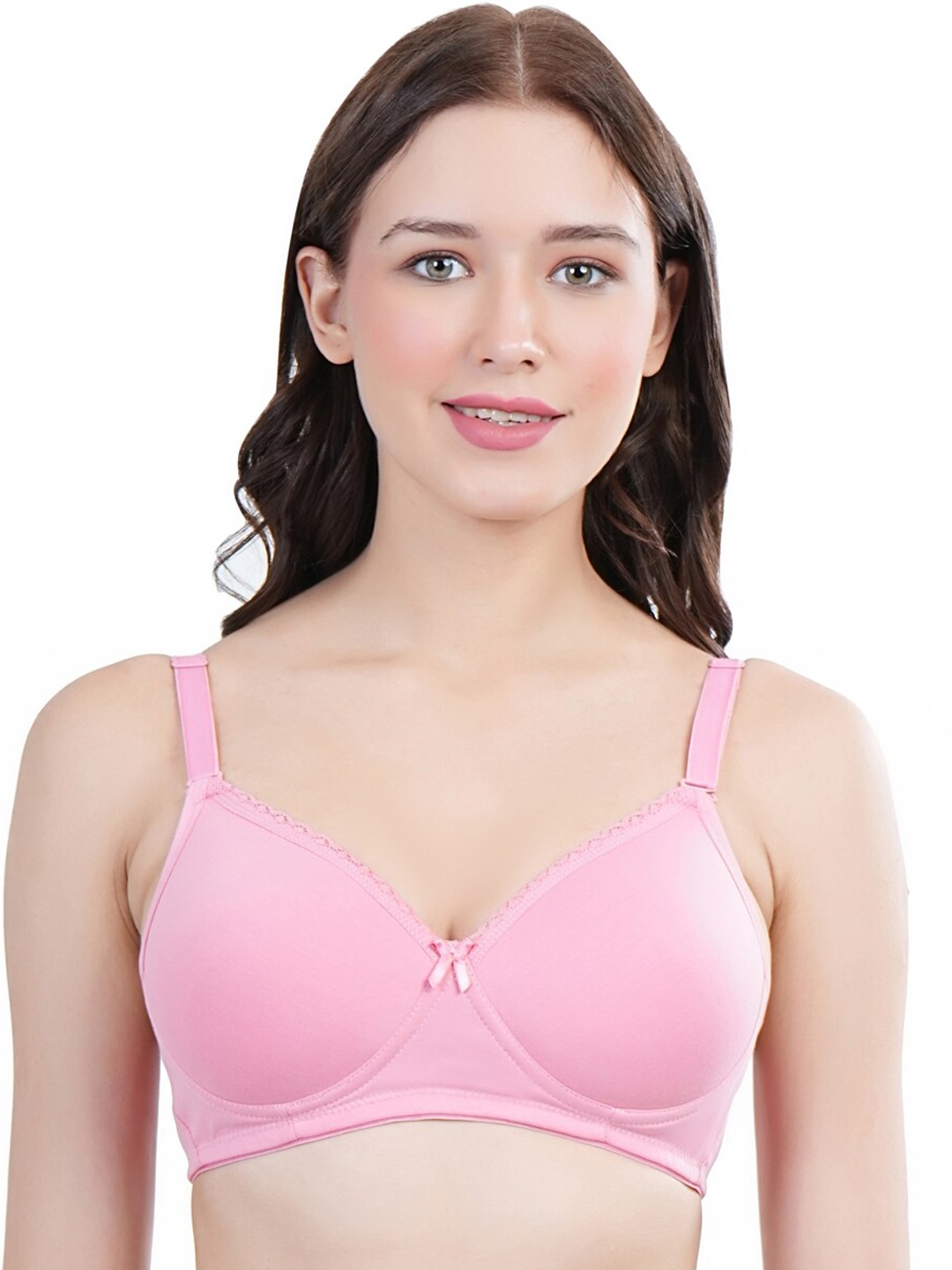 LACYLUXE Full Coverage Lightly Padded T-shirt Bra With All Day Comfort, Peach