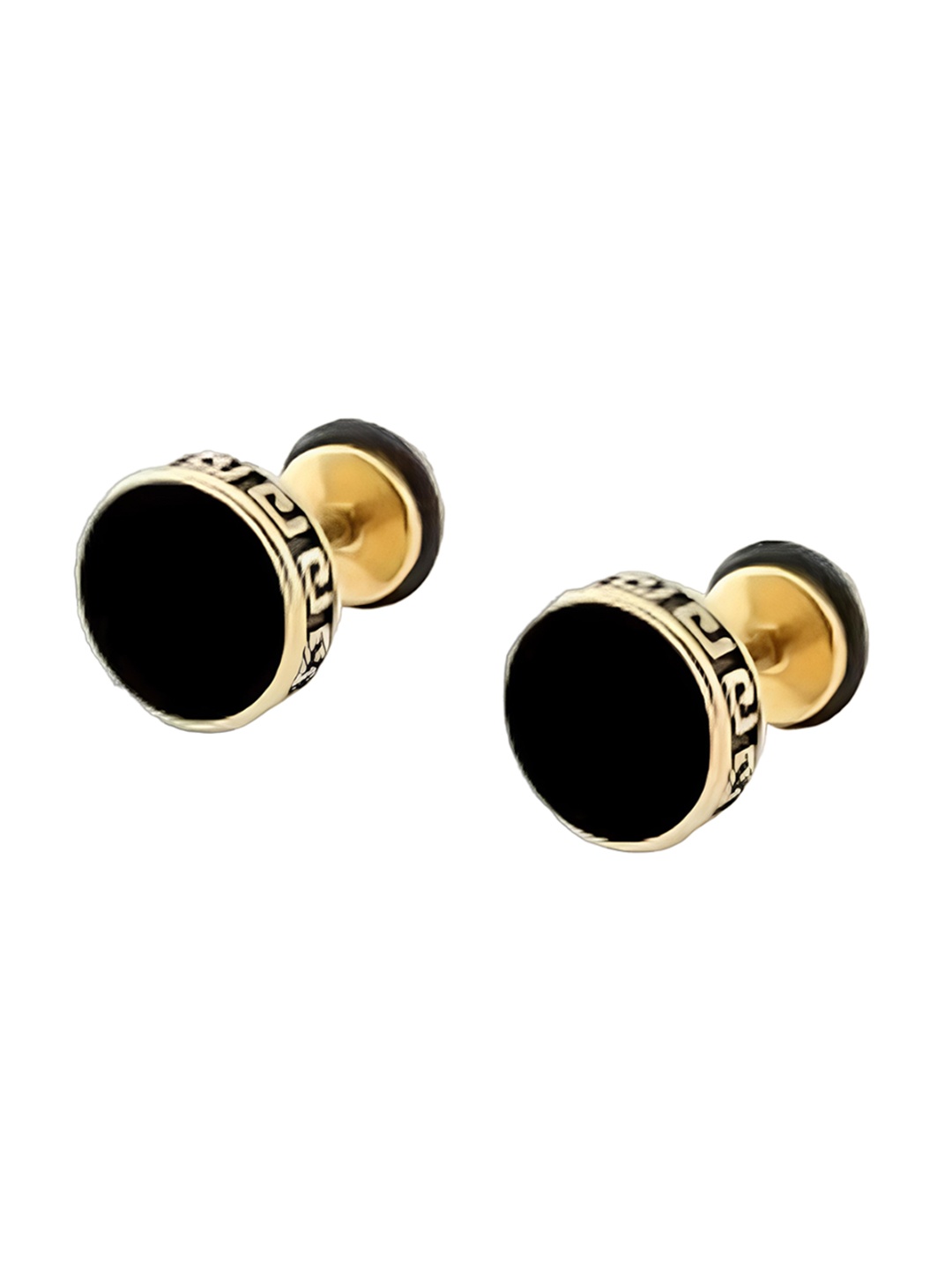 

KARISHMA KREATIONS Contemporary Stainless Steel Studs Earrings, Gold