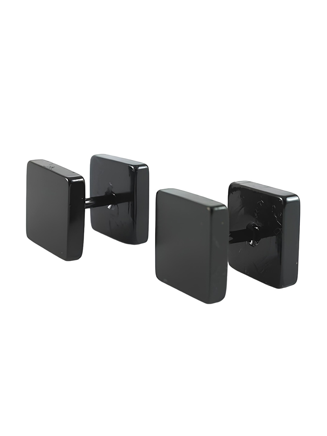

KARISHMA KREATIONS Unisex Geometric Stud Earrings, Black