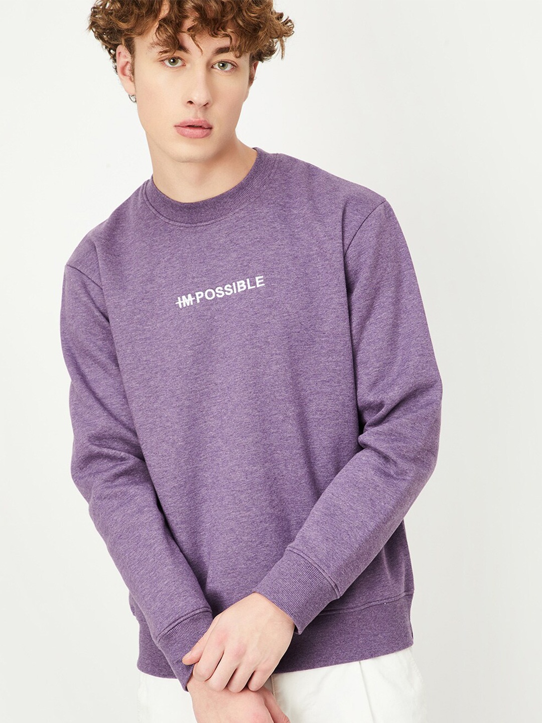 

max Cotton Pullover, Purple