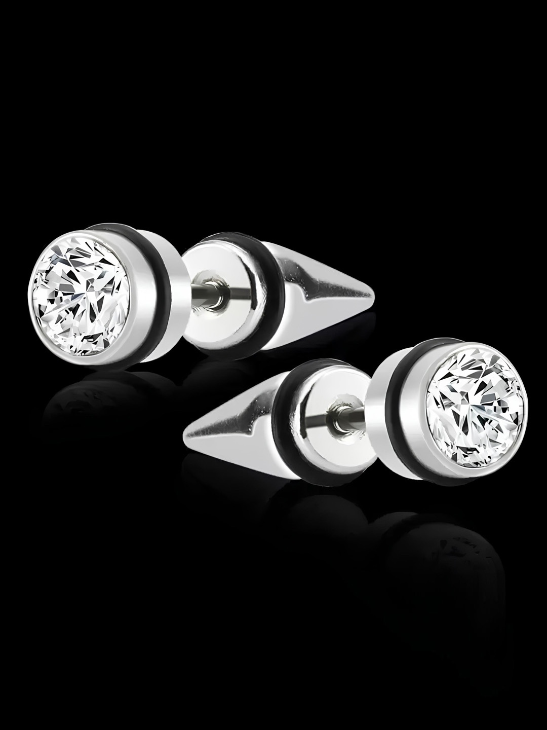 

KARISHMA KREATIONS Silver-Plated Contemporary Studs Earrings