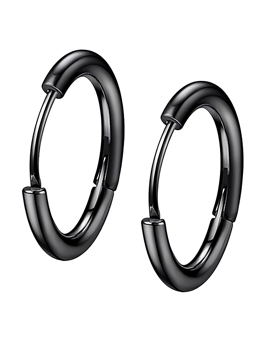 

KARISHMA KREATIONS Contemporary Hoop Earrings, Black