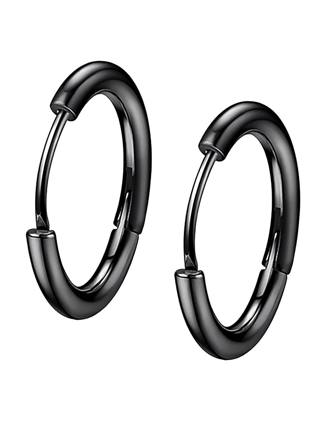 

KARISHMA KREATIONS Contemporary Hoop Earrings, Black
