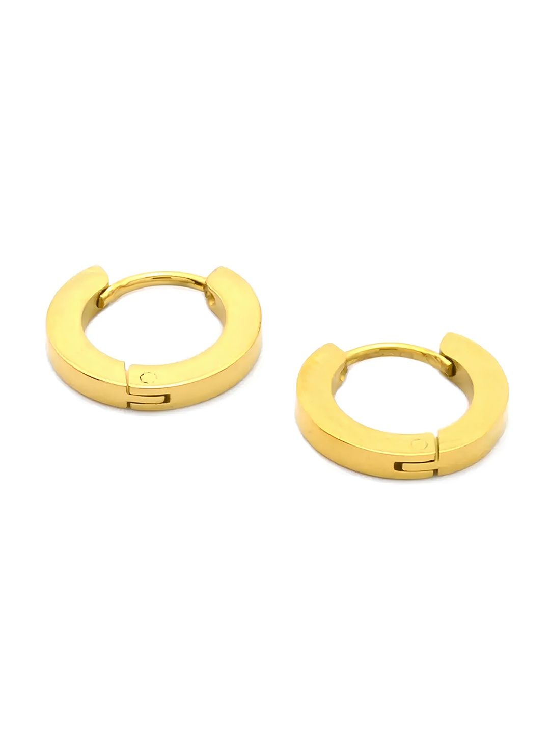 

KARISHMA KREATIONS Gold-Plated Stainless Steel Circular Hoop Earrings