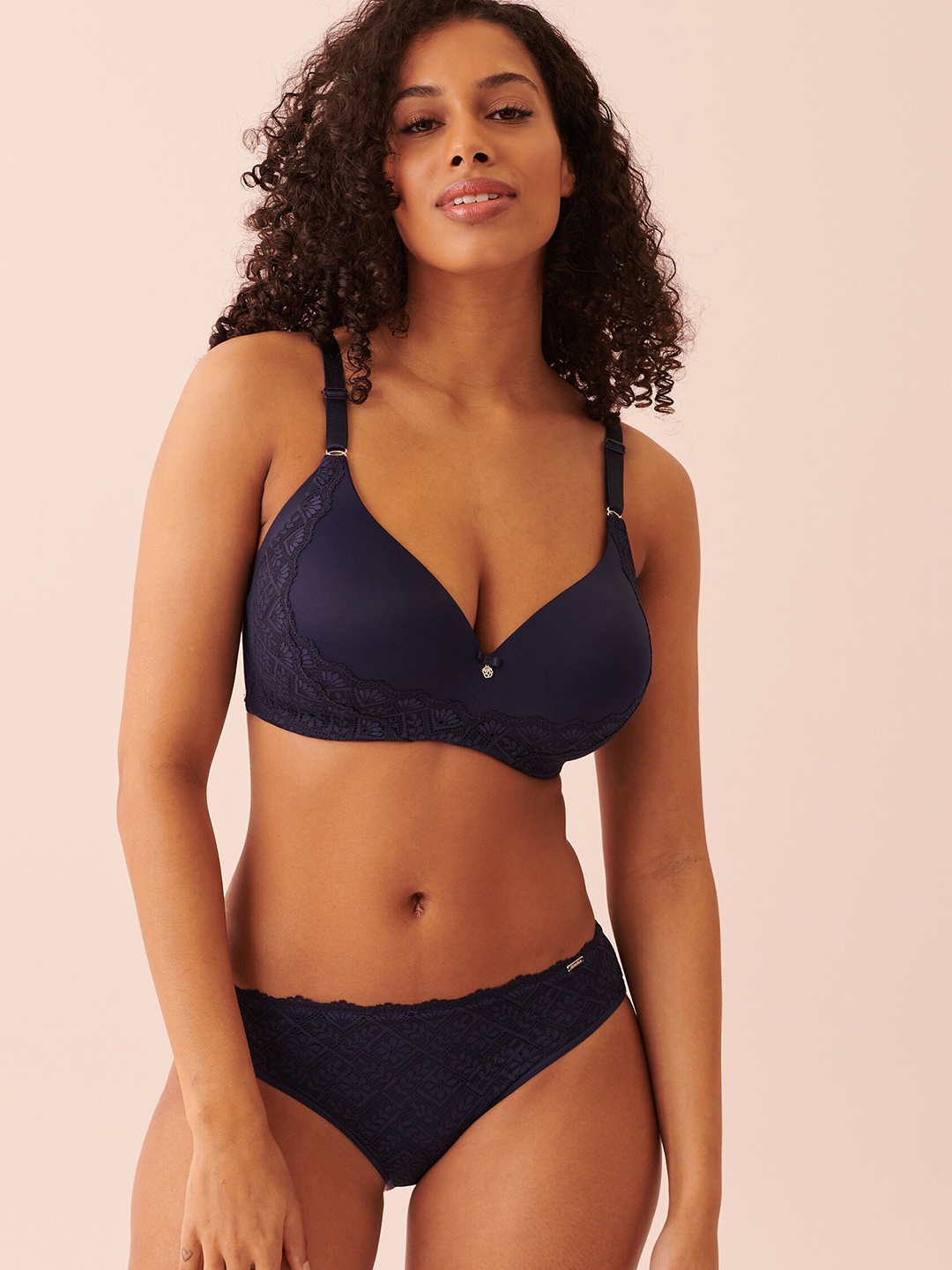 

La Vie en Rose Mid-Rise Hipster Briefs, Blue