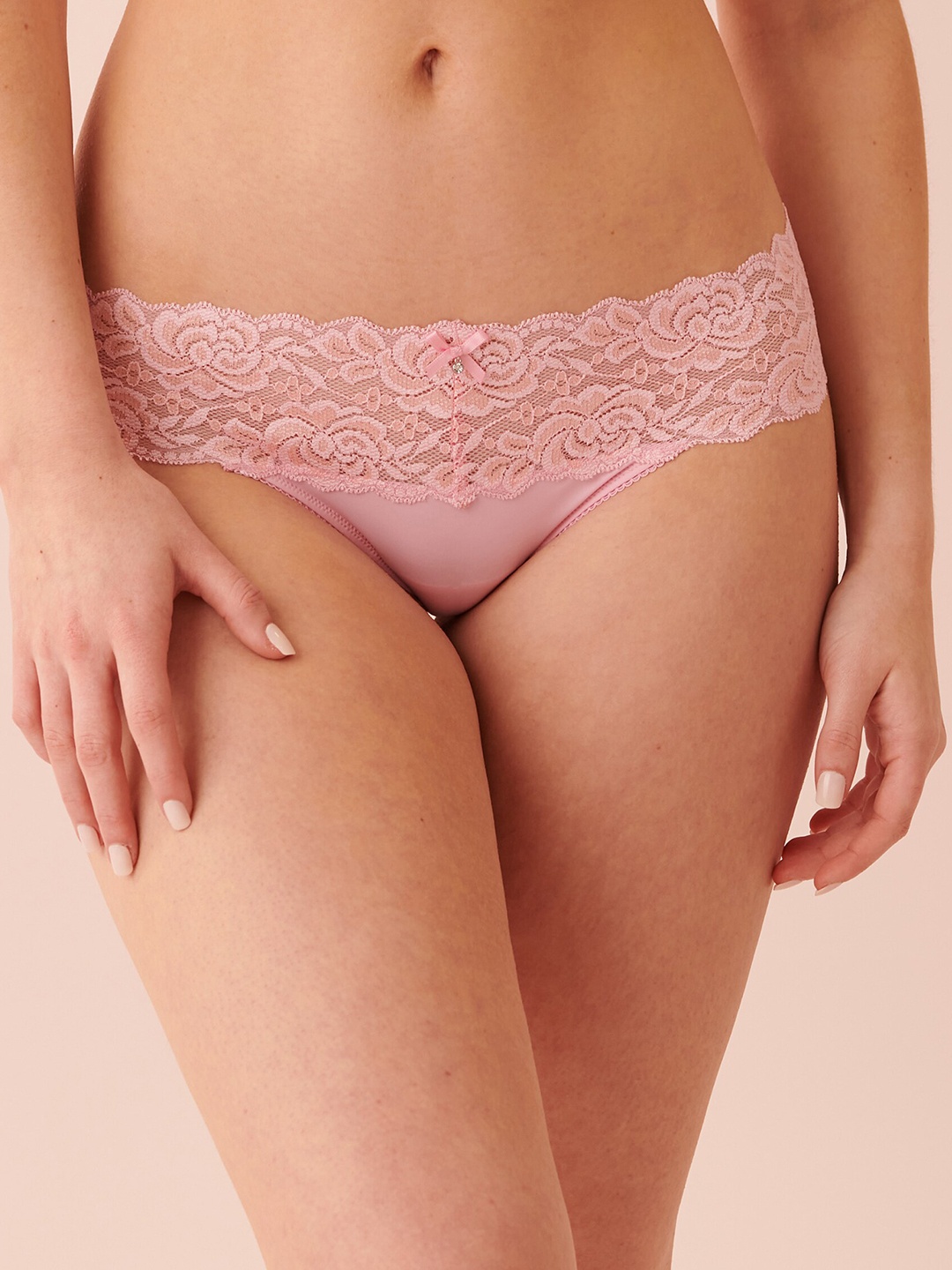 

La Vie en Rose Self-Designed Mid-Rise Thong Briefs, Pink