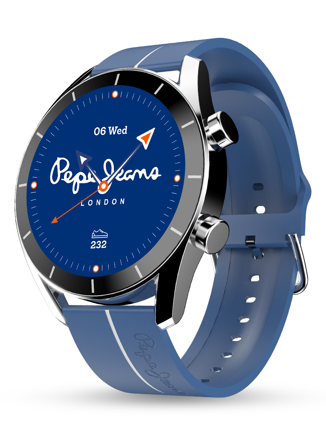 

pebble X Pepe Jeans Designer Edition 1.39" HD Display With BT Calling Smartwatch, Blue