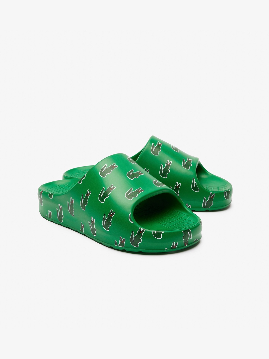 

Lacoste Women Colour Pop 2.0 Printed Sliders, Green