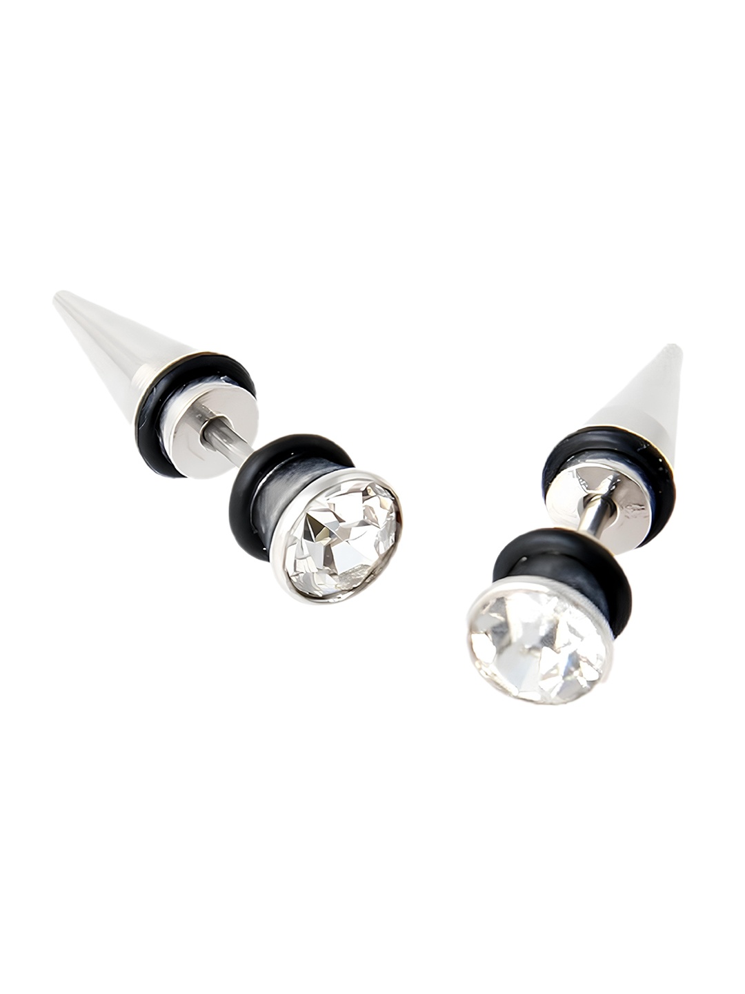 

KARISHMA KREATIONS Unisex Silver-Plated Contemporary Stud Earrings