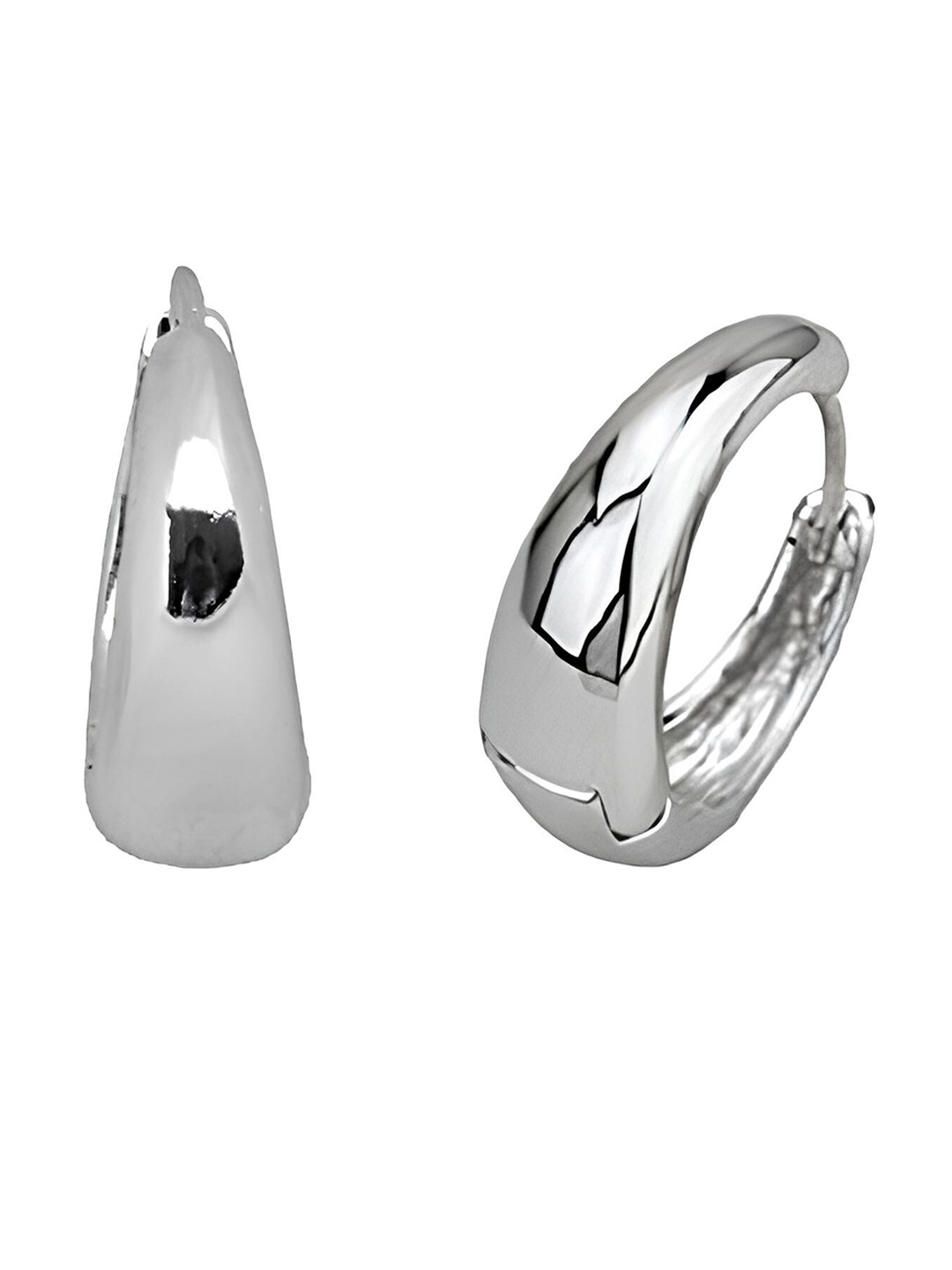 

KARISHMA KREATIONS Silver-Plated Contemporary Hoop Earrings
