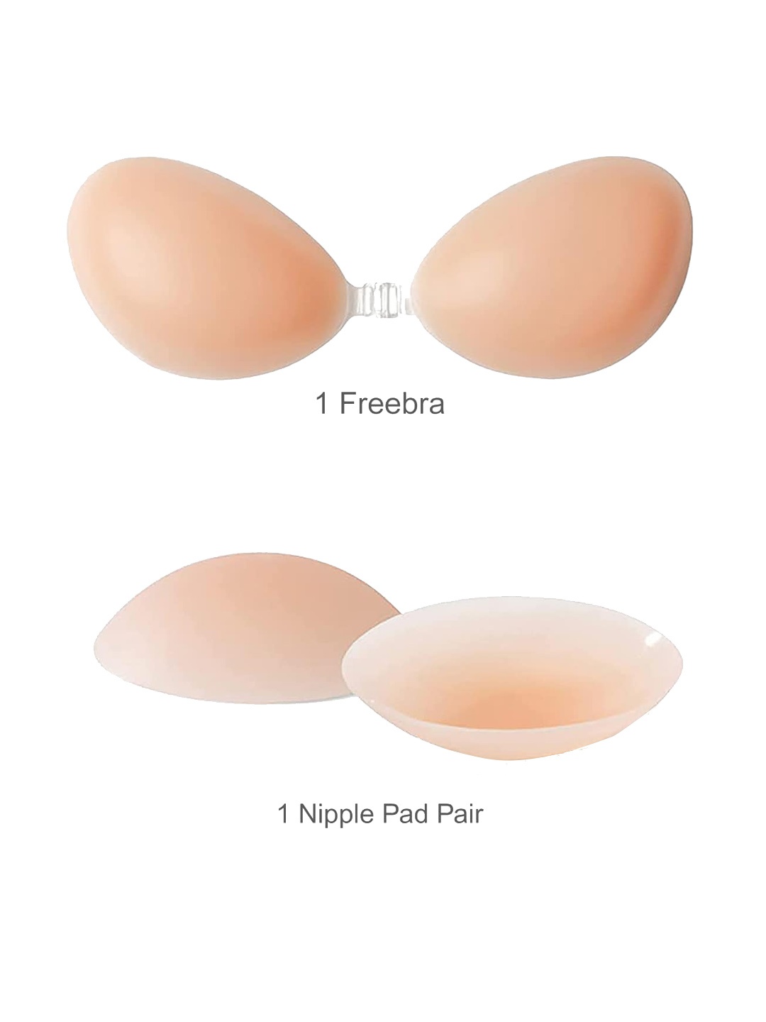 

FashionRack Set Of 2 Reuseable Stick-On Freebra, Beige