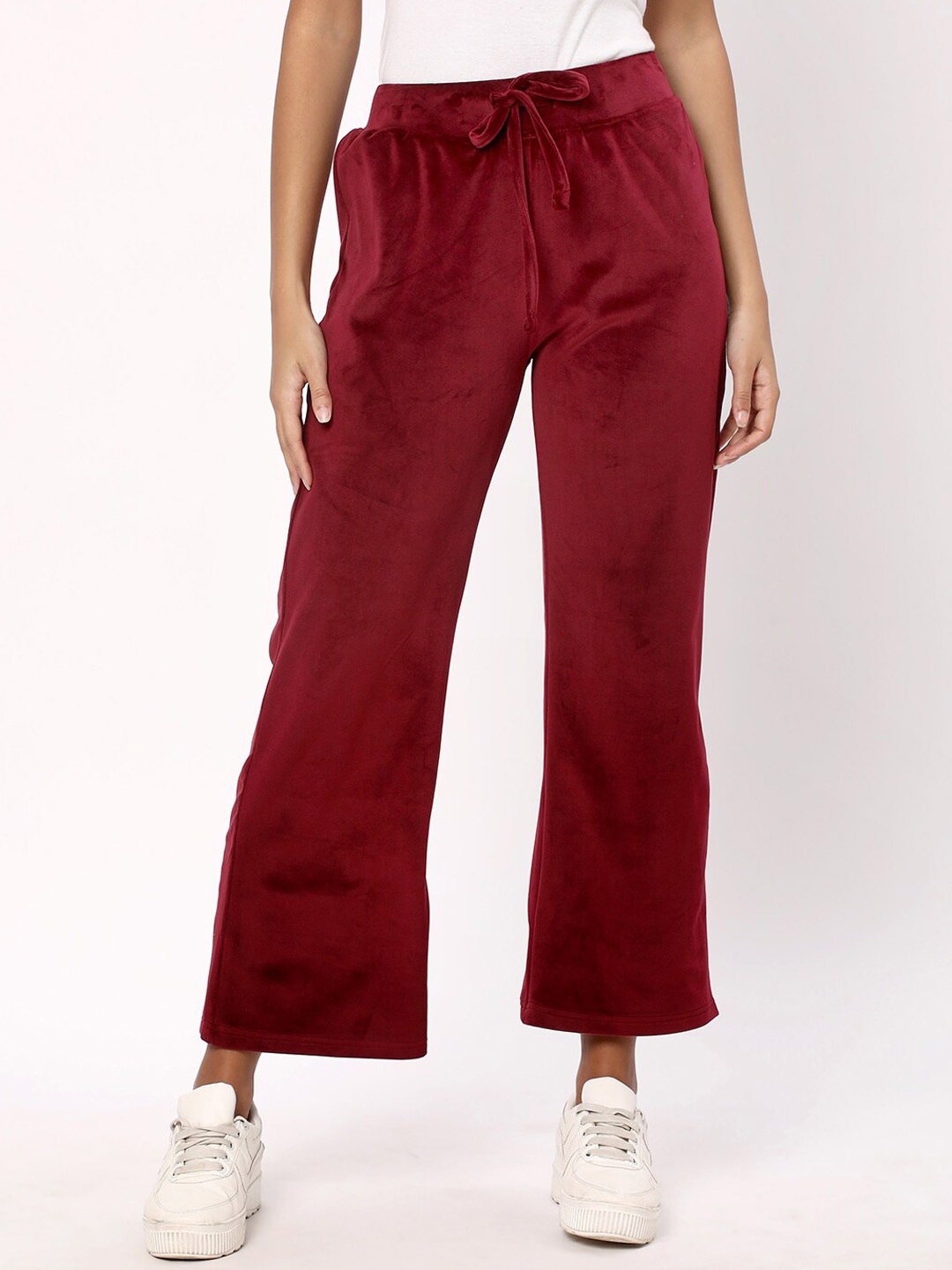 

R&B Women Mid-Rise Track Pant, Red