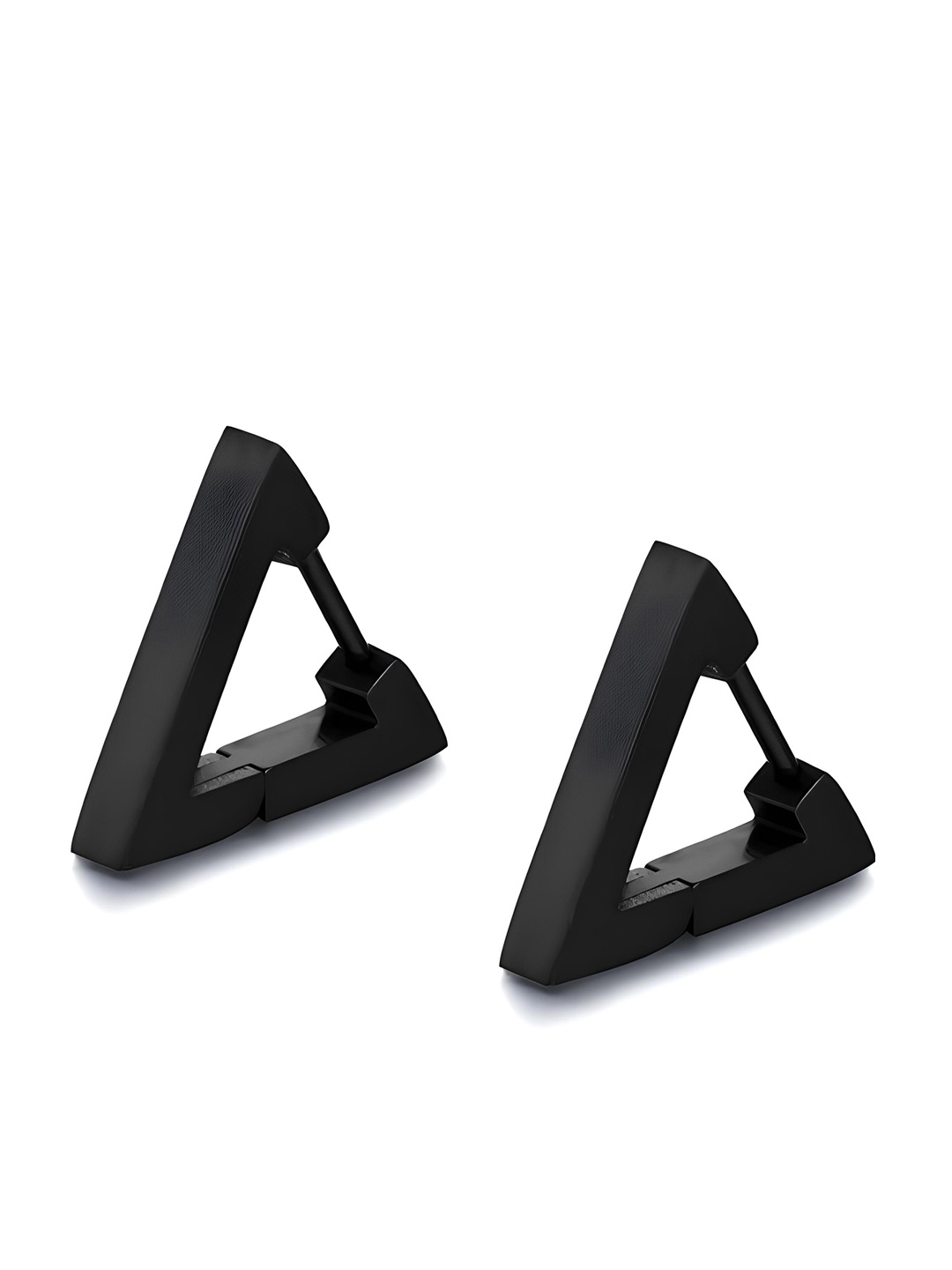 

KARISHMA KREATIONS Triangular Hoop Earrings, Black