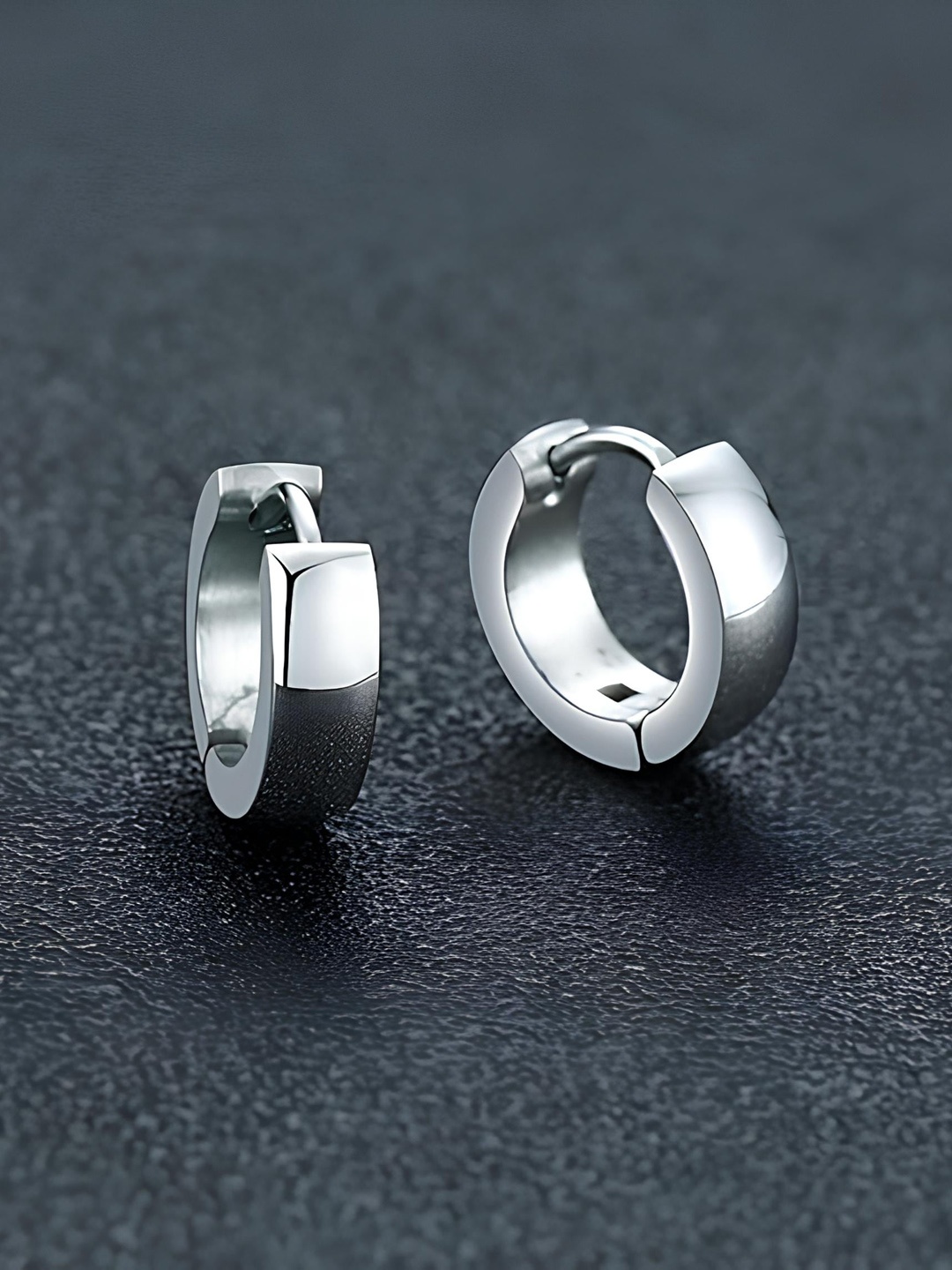 

KARISHMA KREATIONS Contemporary Stainless Steel Hoop Earrings, Silver
