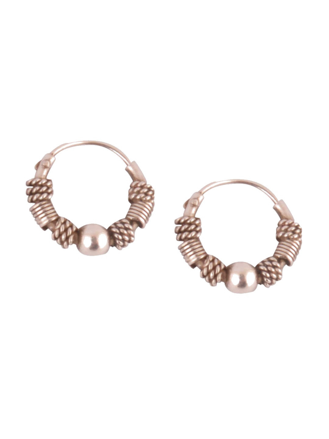 

Silverwala 925 Silver-Plated Contemporary Hoop Earrings