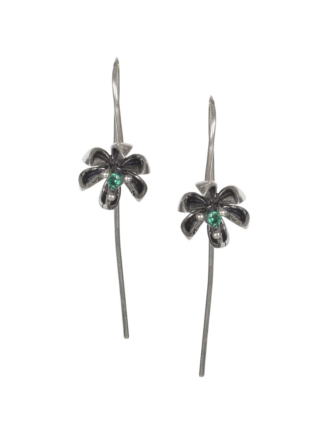 

Silverwala 925 Silver-Plated Contemporary Drop Earrings