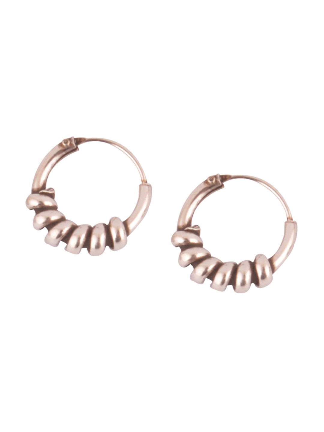 

Silverwala 925 Silver-Plated Contemporary Hoop Earrings