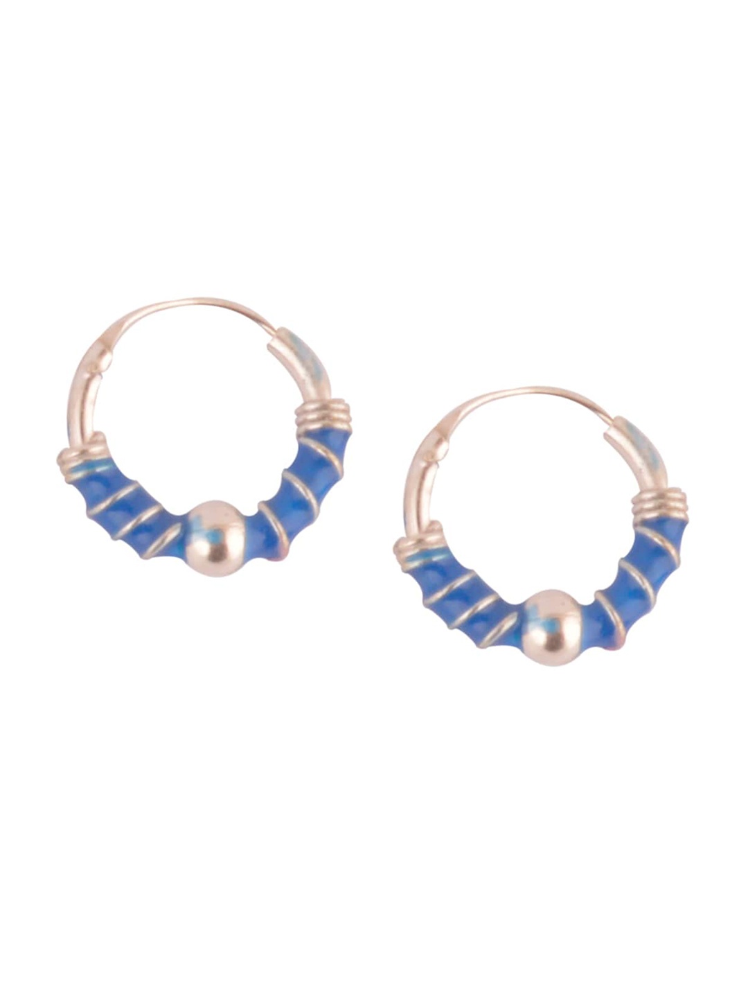 

Silverwala Silver-Plated Contemporary Hoop Earrings