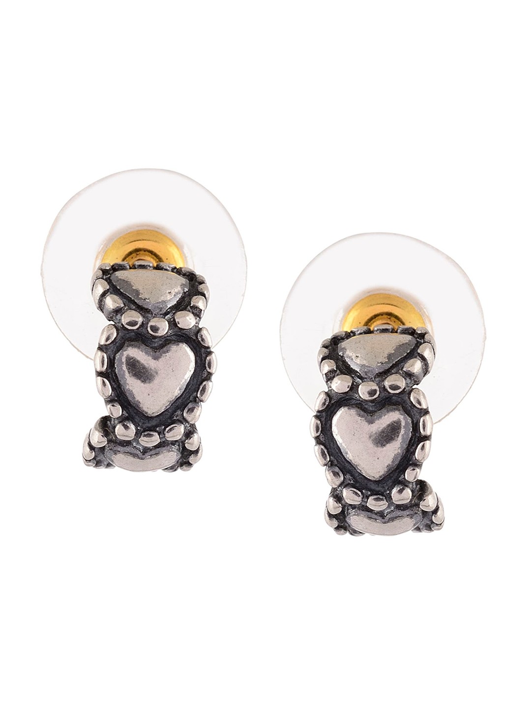 

Silverwala Silver-Toned Contemporary Studs Earrings