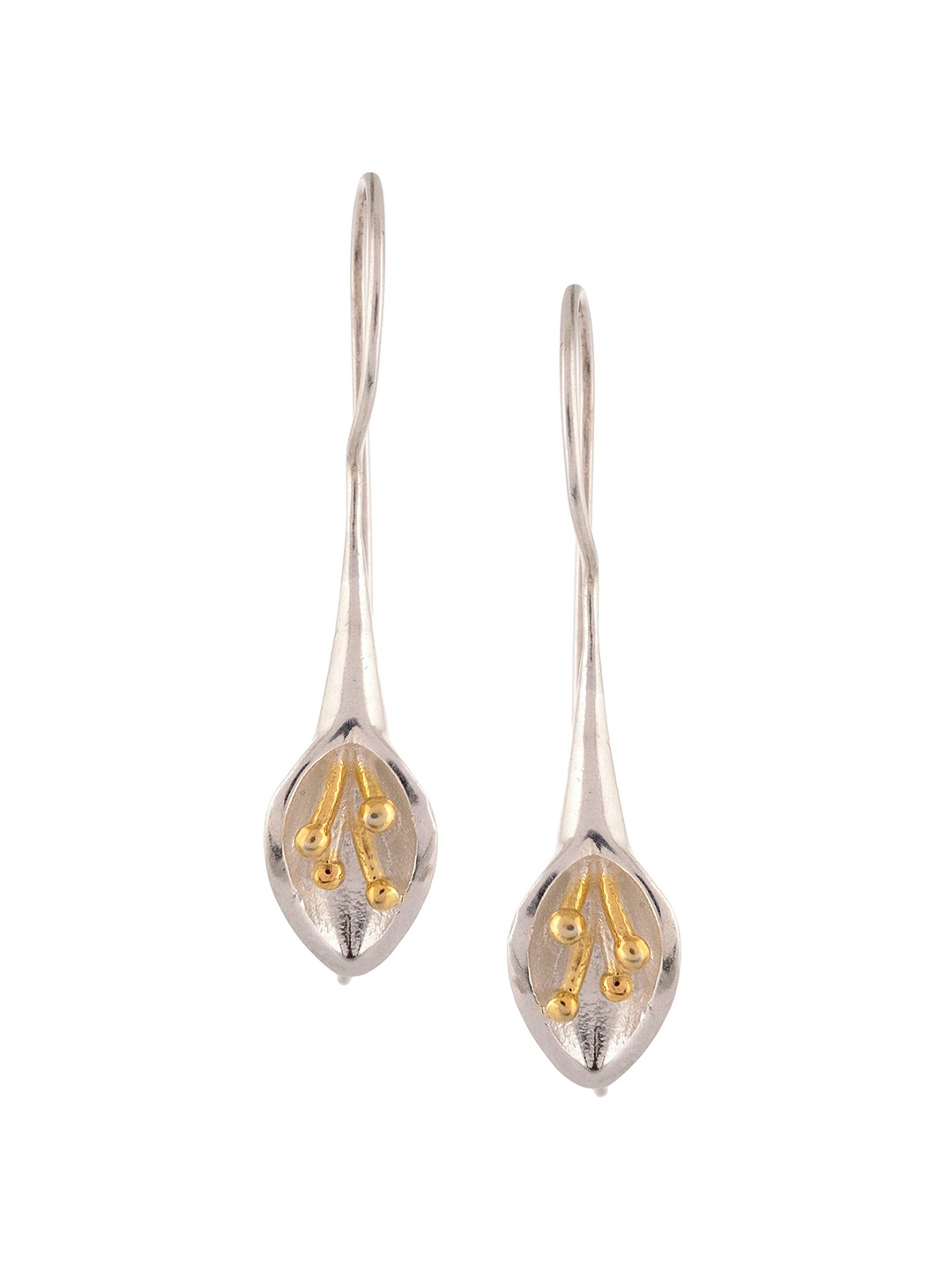

Silverwala Silver-Plated 925 Silver Contemporary Drop Earrings