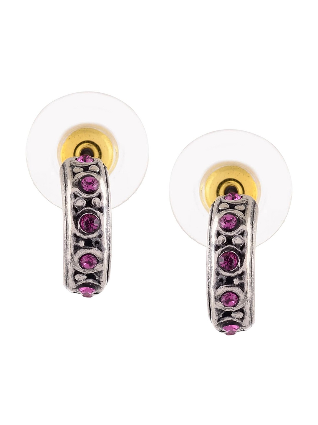 

Silverwala 925 Silver-Plated Contemporary Hoop Earrings