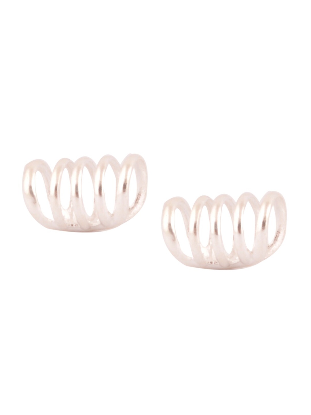 

Silverwala Silver-Toned Contemporary Studs Earrings