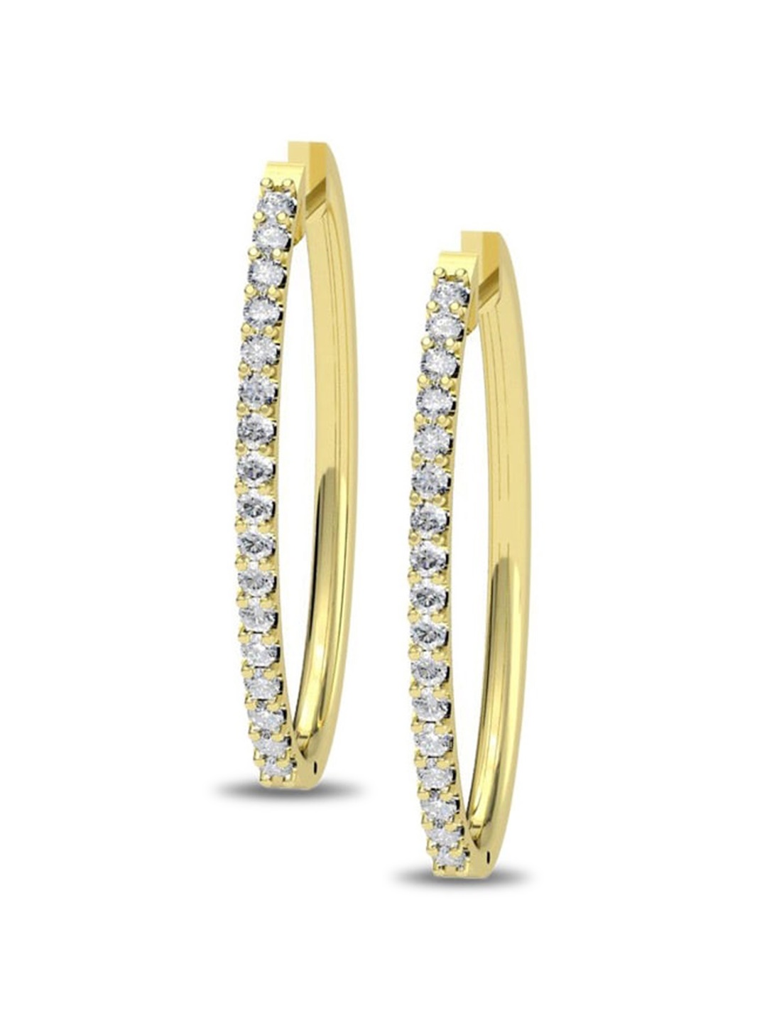 

ORIONZ Gold-Plated Contemporary Sterling Silver Hoop Earrings